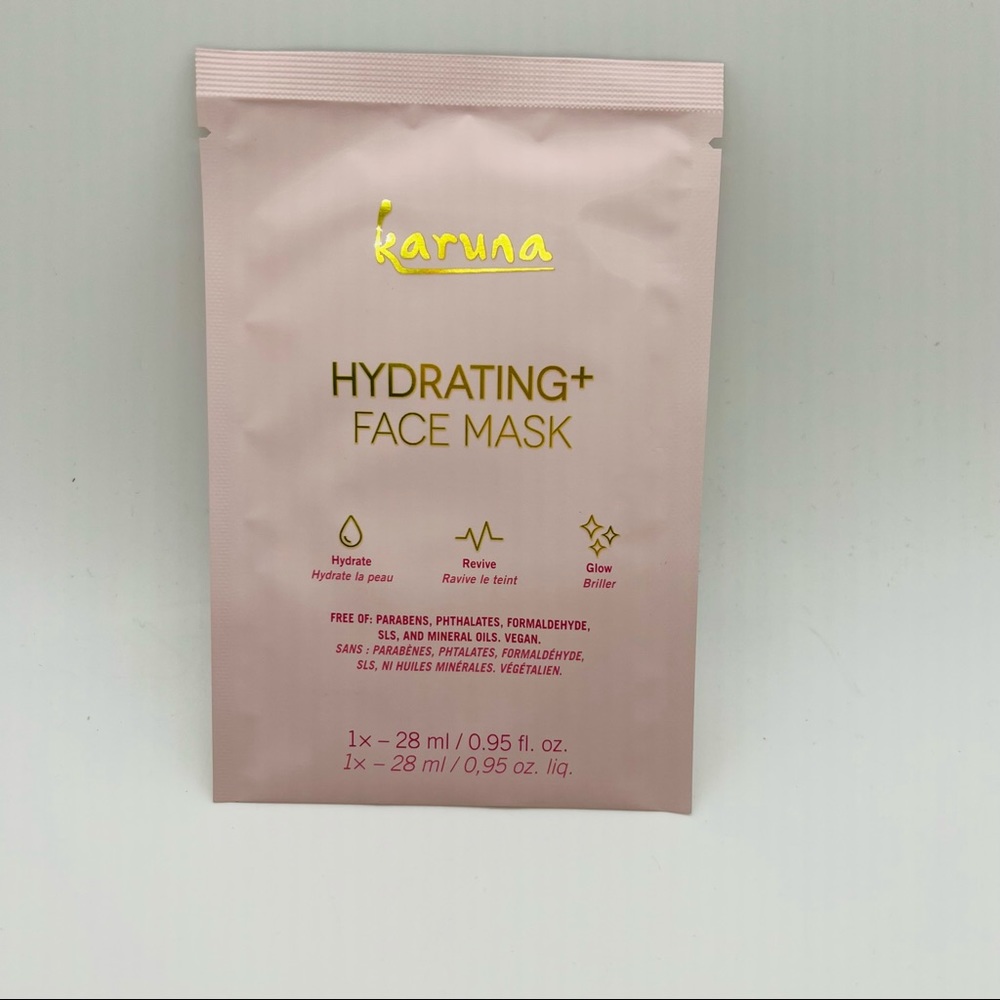 NWT Karuna Hydrating+ Facial Sheet Mask:Soybean & Hyaluronic Acid Help Restore